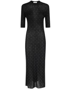 Rabanne Embellishment-Detail Maxi Dress - Black