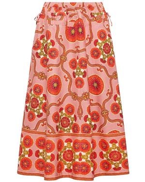 Cara Cara Meret Midirock Mit Blumen-Print - Rot