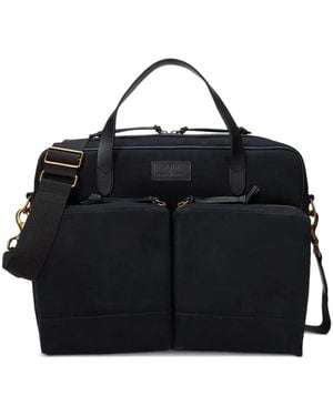Polo Ralph Lauren Leather-Trim Laptop Bag - Black