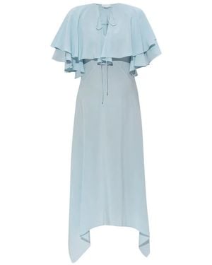 Stella McCartney Layered Semi-Sheer Midi Dress - Blue