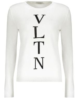 Valentino Garavani Vltn Logo-Print Jumper - White