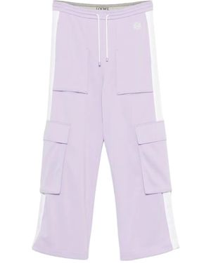 Loewe Logo-Embroidery Track Trousers - Purple