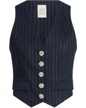 Cinq À Sept Anderson Pinstripe Embellished Top - Blue