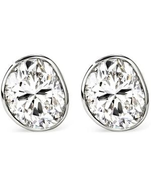 John Hardy Orecchini A Bottone Jh Lovestruck Con Diamanti - Bianco