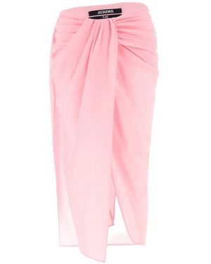 Jacquemus Le Jupe Paréo Draped Skirt - Pink