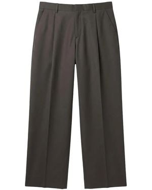 BE ABLE Pleated Wide-Leg Trousers - Grey
