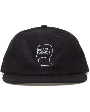 Brain Dead Logo-Detail Baseball Cap - Black