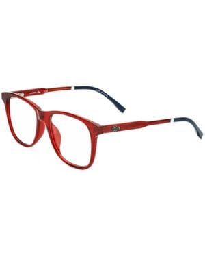 Lacoste Logo-Plaque Square-Frame Glasses - White