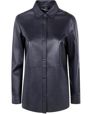 The Jackie Leathers Chemise En Cuir - Bleu