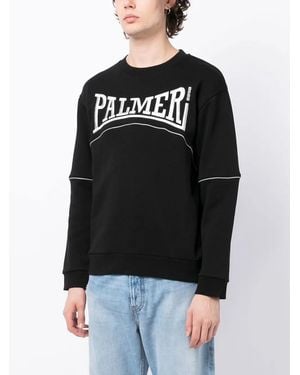 Palmier Logo-Embroidered Organic Cotton Sweatshirt - Black