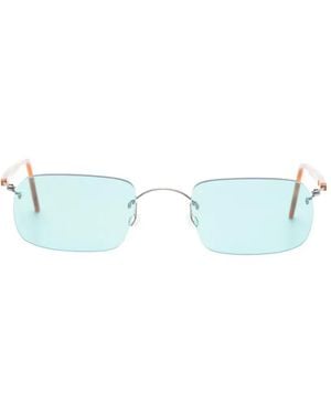 Lindberg Square-Frame Sunglasses - Blue