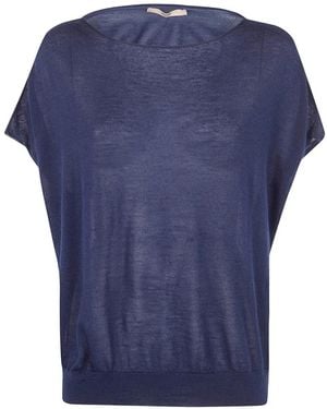 Nuur Boat-Neck T-Shirt - Blue