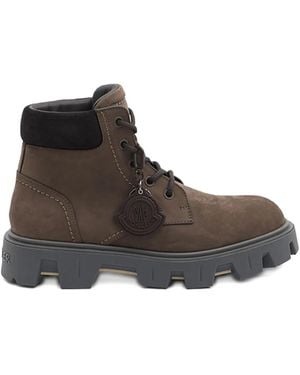 Moncler Peak City Lace-Up Hiking Boots - Brown