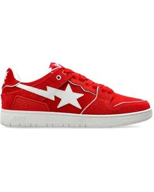 A Bathing Ape Sk8 Sta Low-Top Trainers - Red