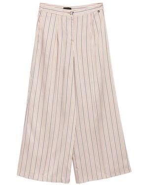 Liu Jo Striped Pants - Natural