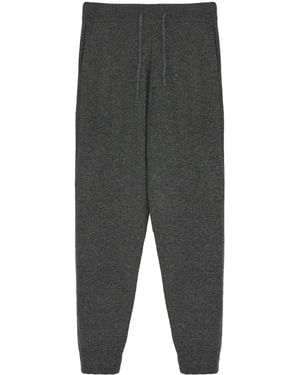 Yves Salomon Knitted Track Trousers - Grey