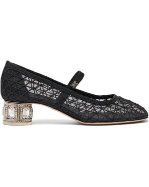 Casadei Belle Epoque Jewel-Heel Court Shoes - Black