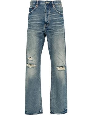 Purple Brand P011 Vintage Knee Slit Jeans - Blue