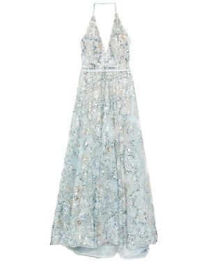 Saiid Kobeisy Embroidered Long Dress - White