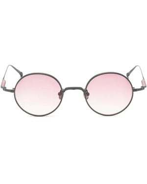 Matsuda Round-Frame Engraved Sunglasses - Pink