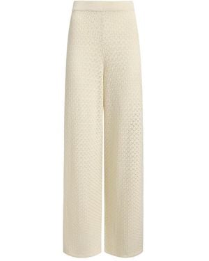 12 STOREEZ Cotton Knit Trousers - White