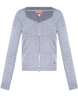 KENZO Ribbed Top - Blue