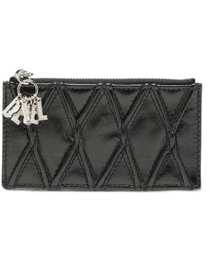 DIESEL Tarjetero D-Charms Con Acolchado De Rombos - Negro
