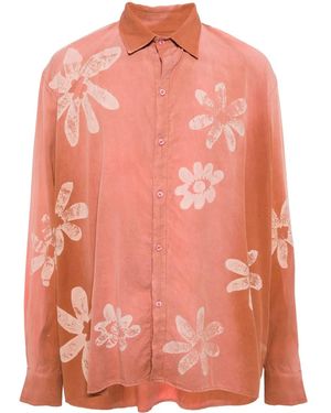 Alchemist Chemise En Coton Syd À Fleurs - Rose