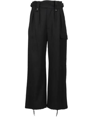 SUBLATIONS Gurkha Wide-Leg Trousers - Black