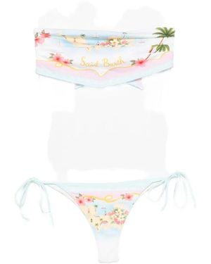 MC2 Saint Barth Graphic-Print Bikini - White