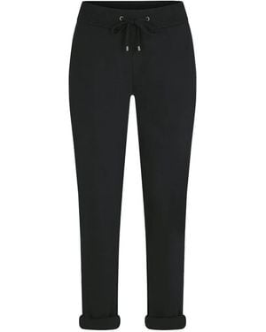 Juvia Turn-Up Track Pants - Black