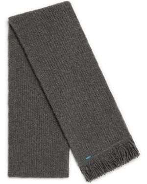 Alanui A Finest Ribbed Fringed Scarf - Grey