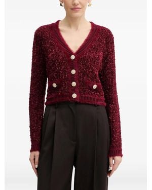 Guess Cardigan Mit V-Ausschnitt - Rot