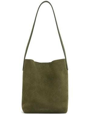 Mansur Gavriel Small Cabas Nubuck Leather Shoulder Bag - Green