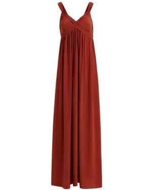 Essentiel Antwerp V-Neck Maxi Dress - Red