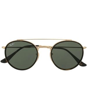 Ray-Ban Round Double Bridge サングラス - グリーン