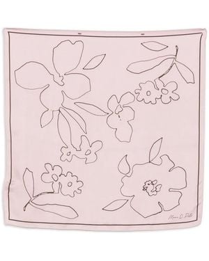 Marc O' Polo Floral-Print Square Scarf - Pink