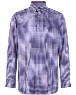 Paul & Shark Checked Long-Sleeve Shirt - Purple