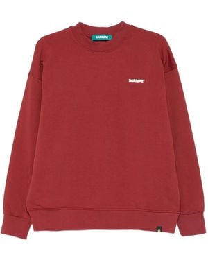 Barrow Logo-Detail Crew-Neck Sweatshirt - Red
