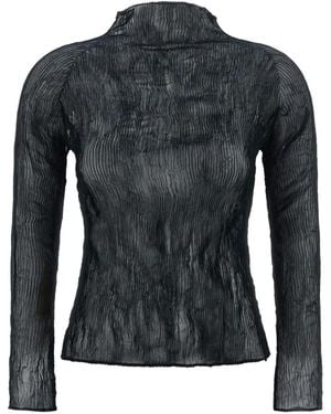 Issey Miyake Crinkled Jersey - Black