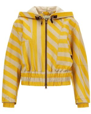 Fendi Pequin Striped Jacket - Yellow