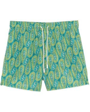 Etro Paisley Swim Shorts - Green