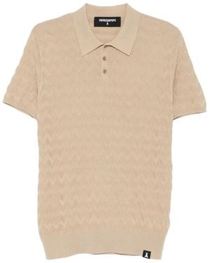 Patrizia Pepe Gemustertes Poloshirt - Natur