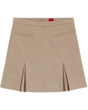HUGO Falda corta a rayas - Neutro