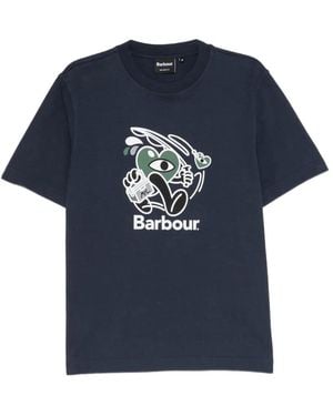 Barbour X Mul Go Fishing T-Shirt - Blue