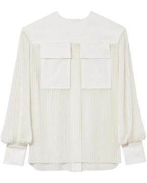 Proenza Schouler Pleated Long-sleeve Blouse - White