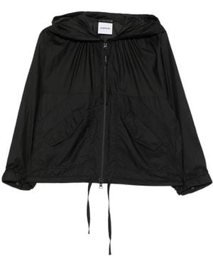 Aspesi Drawstring-Hem Hooded Coat - Black