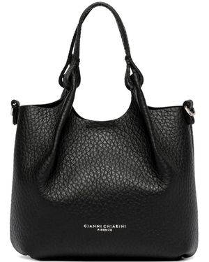 Gianni Chiarini Dua Suède Leren Schoudertas - Zwart