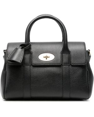 Mulberry Small Bayswater Grained-Leather Tote Bag - Black