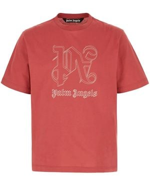 Palm Angels Cotton Oversize T-Shirt - Red